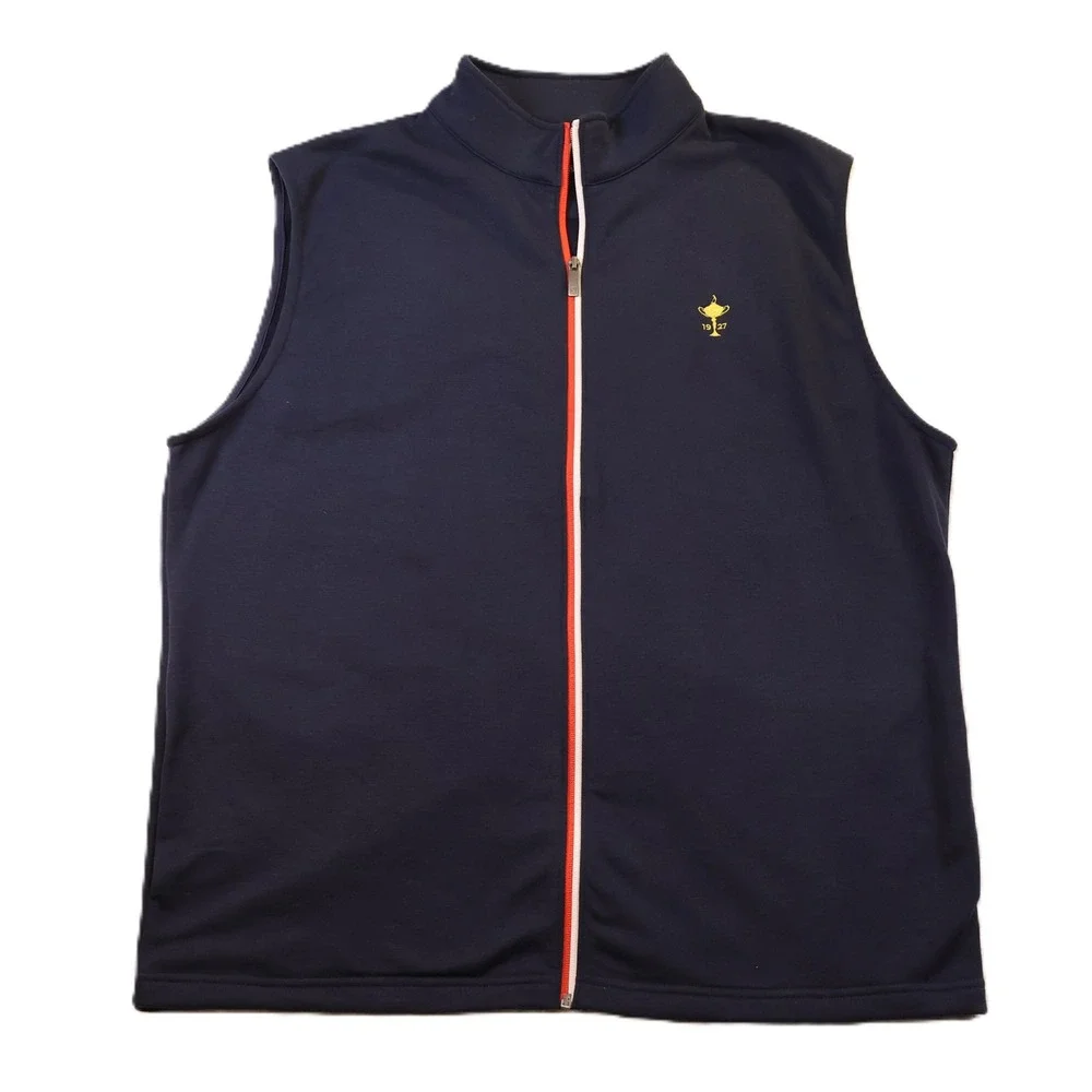 FootJoy Mens XL Golf Vest Navy Blue Ryder Cup 1927 Full Zip Performance 29045
